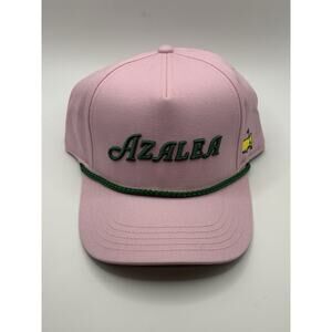 NWT Masters American Needle Pink Hat Azalea Embroidered Green Braided Rope Hat